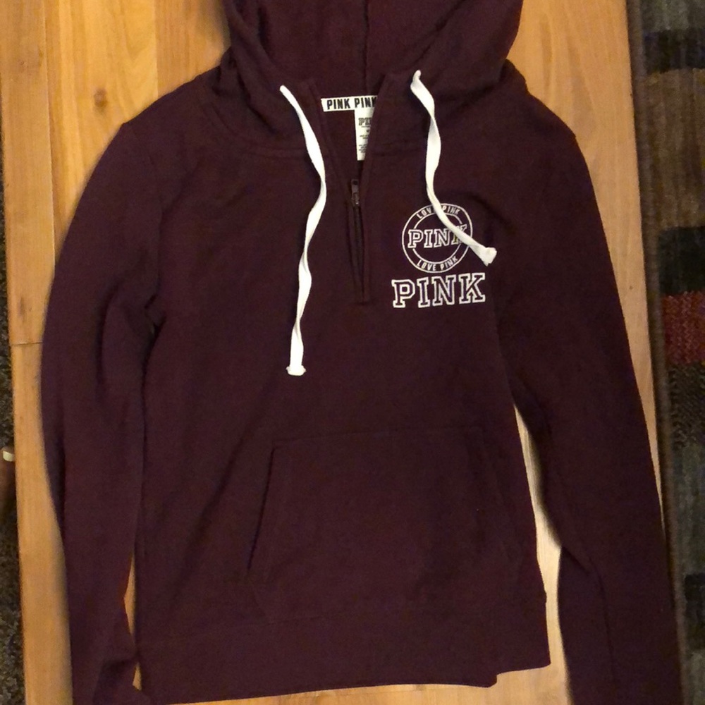 Pink quarter zip sweater